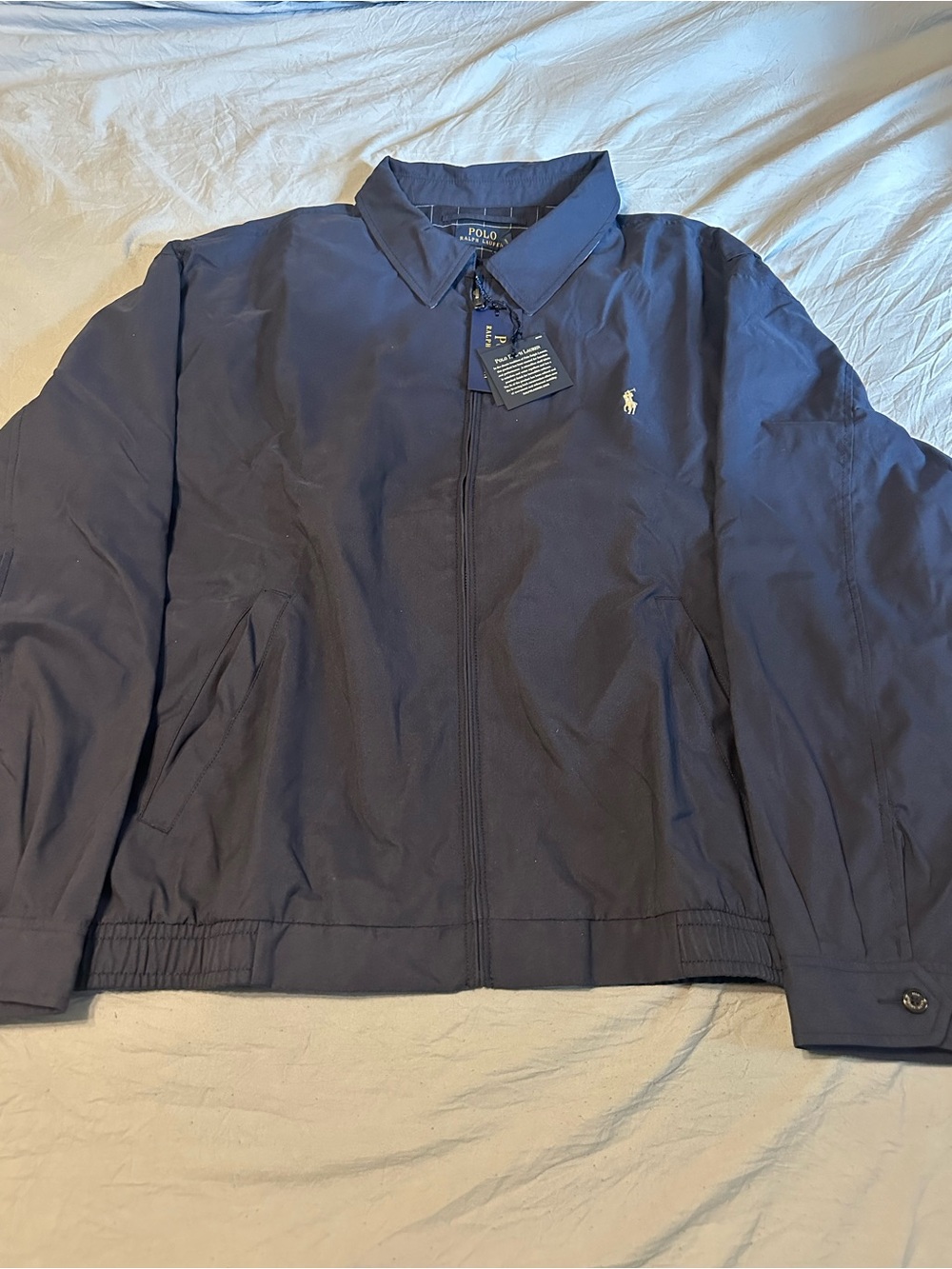 Polo by Ralph Lauren Navy Zip-Up Harrington Jacket